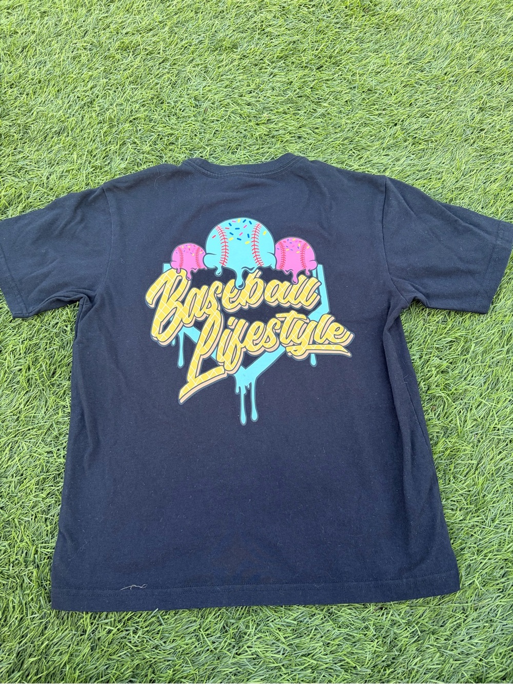 Baseball Lifestyle 101 - Drip tee - Black - Youth Medium